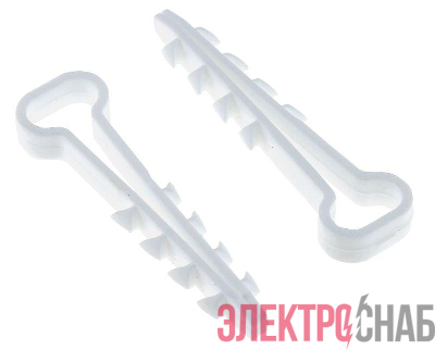 Дюбель-хомут d5х10мм для плоского кабеля белый (уп.100шт) PROxima EKF plc-cd1-5x10w
