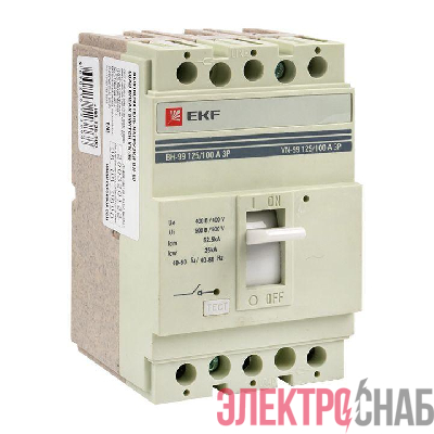 Выключатель нагрузки 3п ВН-99 125/100А EKF sl99-125-100