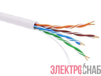 Информационный кабель неэкранированный U/UTP 4х2 CAT5E, PVC, белый | RN5EUUPV3WH | DKC