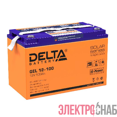 Аккумулятор GEL 12В 100А.ч Delta GEL 12-100