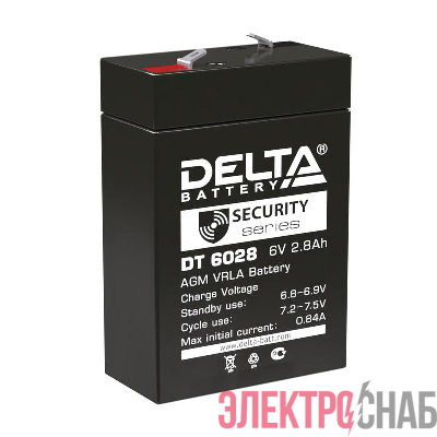 Аккумулятор ОПС 6В 2.8А.ч Delta DT 6028
