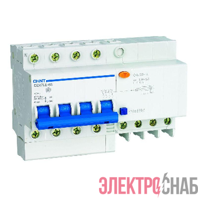 Выключатель автоматический дифференциального тока 4п C 40А 30мА тип AC 6кА DZ47LE-63 CHINT 199659