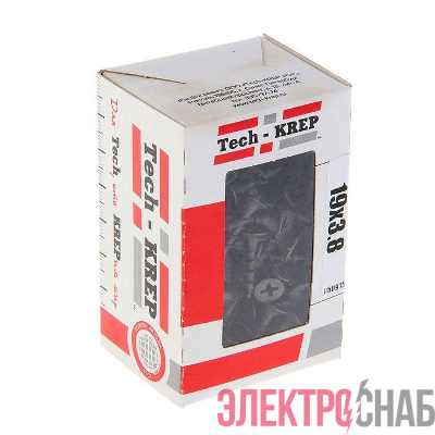 Саморез 3.8х19 гипсокартон-дерево (уп.200шт) коробка Tech-Krep 102119