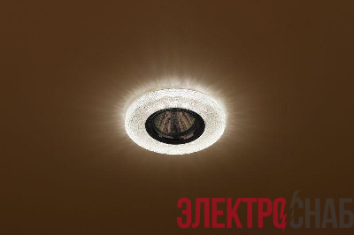 Светильник DK LD1 BR декор со светодиод. подсветкой GU5.3 220В 50Вт корич. ЭРА Б0018778