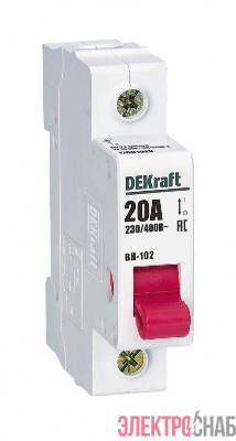 Выключатель-разъединитель 1п 20А ВН-102 DEKraft 17001DEK