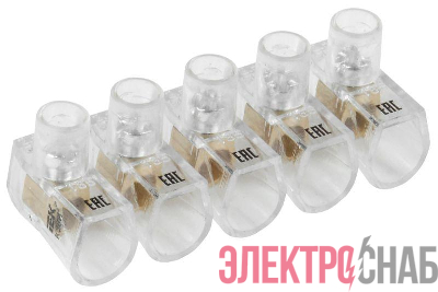 Зажим винтовой концевой изолированный КЗВИ 2.5кв.мм (5х1) IEK UZVK-025-5