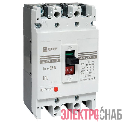 Выключатель автоматический 3п 100/32А 35кА ВА-99М PROxima EKF mccb99-100-32m