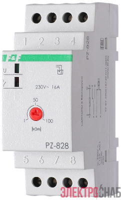 Реле уровня PZ-828 (одноуровневый монтаж на DIN-рейке 35мм 230В AC 16А 1перкл. IP20) F&F EA08.001.001