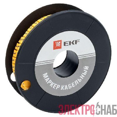 Маркер каб. 6.0кв.мм "3" (ЕС-3) (уп.350шт) EKF plc-KM-6-3