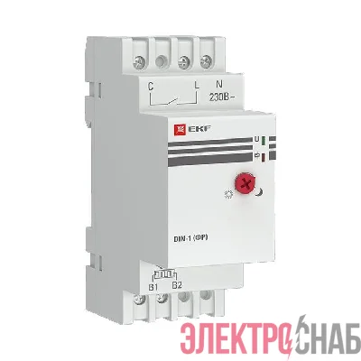 Фотореле с выносным датчиком DIN-1 (ФР) 2-100Лк 25А (3000Вт) EKF fr-din-1-25