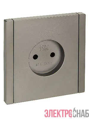 Розетка 1-м СП FORTE&PIANO FP518 10А без заземл. без защ. шторок винт. крепл. сталь IEK FP-R10-10-K46