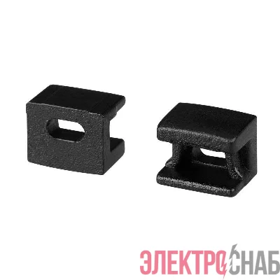 Заглушка PLINTUS-FANTOM BLACK с отверстием пластик (комплект) Arlight 043608