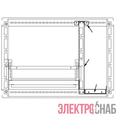 Комплект для созд. кабельного отсека для шкафов CQE 2000х500 DKC R5PFI2050
