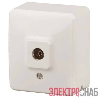 Розетка телевизионная одиночная TV ОП 1мод. Эксперт 11-3201-02 IP20 сл. кость Эра Б0020725