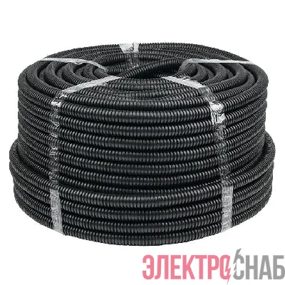 Труба гофрированная ПНД d20мм с протяжкой черн. (уп.100м) Plast PROxima EKF tpnd-20