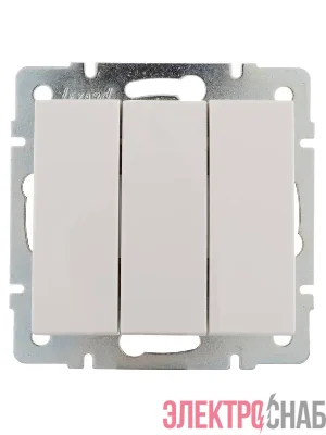 Выключатель 3-кл. СП Rain IP20 механизм бел. LEZARD 703-0288-109