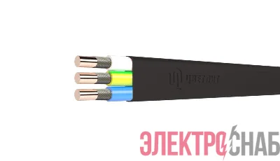 Кабель ВВГ-Пнг(А)-FRLS 3х2.5 ОК (N PE) 0.66кВ (м) Цветлит 00-00140468