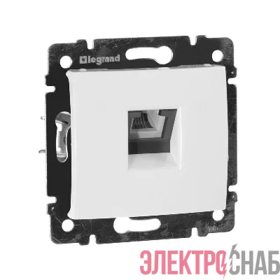 Розетка телефонная 1-м СП Valena RJ11 4 контакт. механизм бел. IEK 774438