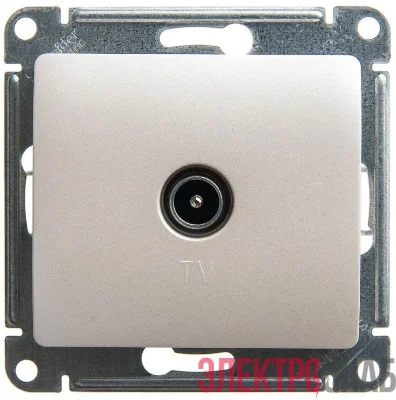 Розетка телевизионная проходная TV 1-м СП Glossa 4дБ механизм перламутр SE GSL000692