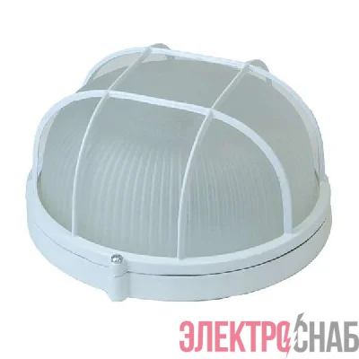 Светильник "Банник" НБП 03-60-002 1х60Вт E27 IP54 230В -45…+130град.C круг с решеткой бел. Свет Витебск 0107-00250