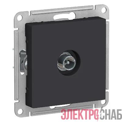 Розетка телевизионная проходная TV AtlasDesign 4дБ механизм карбон SE ATN001092