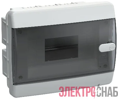 Корпус ЩРВ-П-8 UNION Compact IP41 черн. прозр. дверь пластик. IEK UIC-KP12-V-08-41-K01