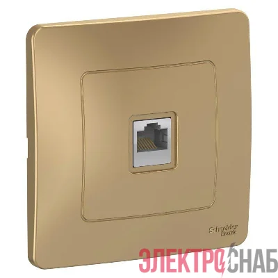 Розетка компьютерная 1-м СП Blanca RJ45 кат.5E титан SE BLNIS045004
