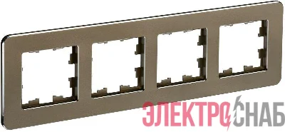 Рамка 4-м BRITE РУ-4-1-Бр метал. латунь RE IEK BR-M42-M-01-K49