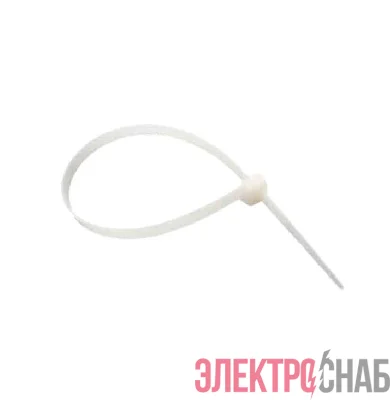 Хомут под винт 3.6х150 нейл. бел. (уп.100шт) REXANT 07-0154