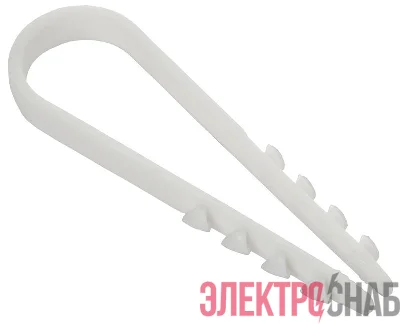 Дюбель-хомут 11х18мм для круглого кабеля нейлон бел. (уп.100шт) GENERICA UDH13-11-18-100-K01-G