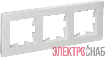 Рамка 3-м BRITE РУ-3-Бр бел. рифленый IEK BR-M32-51-K01
