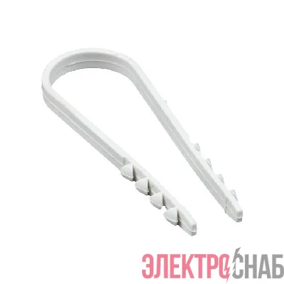 Дюбель-хомут d19-25мм для круглого кабеля бел. (уп.50шт) PROxima EKF plc-ncs50-19x25w