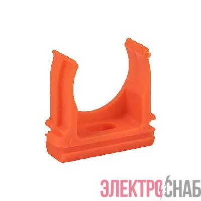 Держатель для труб (клипса) d25мм оранж. (уп.10шт) Plast EKF derj-z-25o
