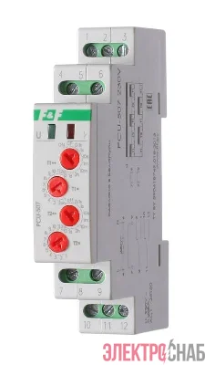 Реле времени PCU-507 2х8А 230В 2п IP20 многофункц. 2 независимых времен. 1 мод. монтаж на DIN-рейке F&F EA02.001.022