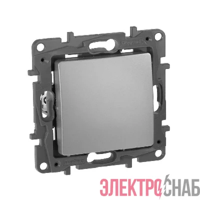 Выключатель 1-кл. СП Etika 10А IP20 250В 10AX авт. зажимы механизм алюм. IEK 672401