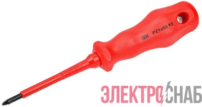 Отвертка диэлектрическая крестовая PZ1х80 K2 1000В ARMA2L 3 IEK A2L3-SC30-K2-PZ-10-080