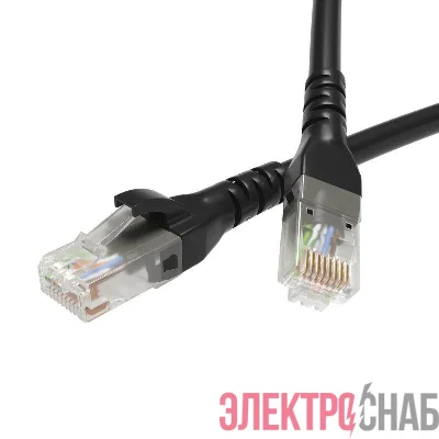 Патч-корд неэкранированный CAT5E U/UTP 4х2 LSZH 1.0м черн. DKC RN5EUU4510BK