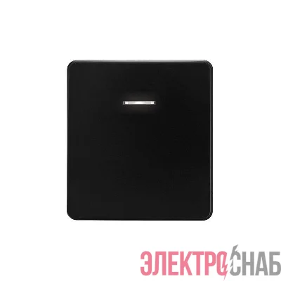 Выключатель 1-кл. СП ROUND MIELE 10А с подсветкой оникс Kranz KR-78-0713-3