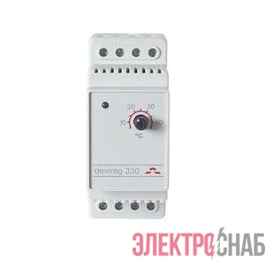 Терморегулятор DEVIreg D-330 (+5град.C-+45град.C) на шину DIN с датчиком на проводе 16А DEVI 140F1072