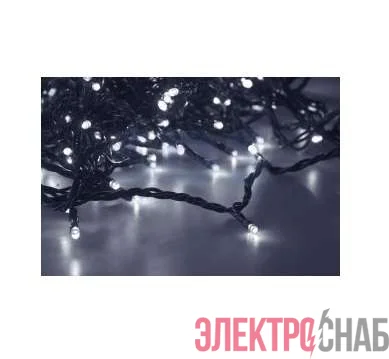 Гирлянда "КЛИП ЛАЙТ" 5 нитей х20м 665LED 40Вт 24В IP54 (с трансф.) мерцающая бел. NEON-NIGHT 323-605