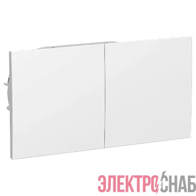 Розетка 2-м СП AtlasDesign 16А IP20 с заземл. защ. шторки со сдвижн. крышкой в сборе бел. SE ATN000128