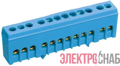 Шина нулевая в корп. изол. на DIN-рейку ШНИ-6х9-10-К-С IEK YNN10-69-10KD-K07