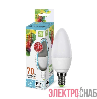 Лампа светодиодная LED-СВЕЧА-standard 7.5Вт СВЕЧА 4000К бел. E14 675лм 160-260В ASD 4690612003931