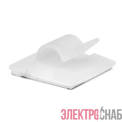Клипса самоклеящаяся для круглого кабеля 10х5х4.9 бел. (уп.100шт) DKC 25430