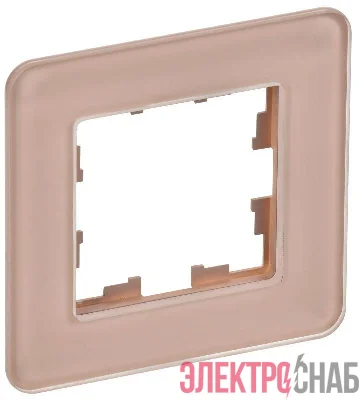 Рамка 1-м BRITE РУ-1-2-Бр стекло дым. RE IEK BR-M12-G-41-K97