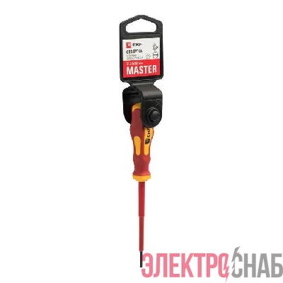 Отвертка SL2.5х80мм Master 1000В Basic EKF sl-2.5-80-mas-in