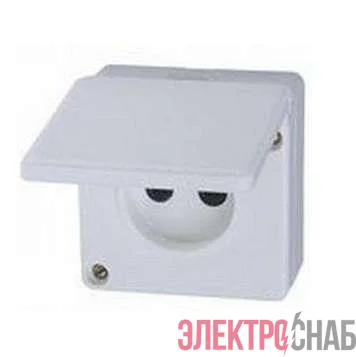 Розетка 1-м ОП 16А IP44 без заземл. бел. БЕЛТИЗ РА 16-004