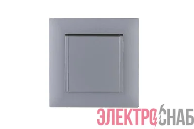 Розетка 1-м с крышкой Karea RIZZ STAR с заземл. сер. Makel 88065029