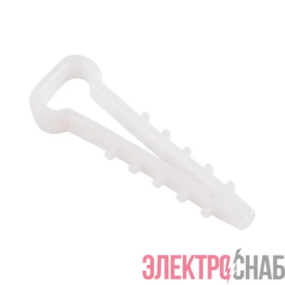 Дюбель-хомут 6-12 для плоского кабеля бел. (уп.100шт) Rexant 07-4612