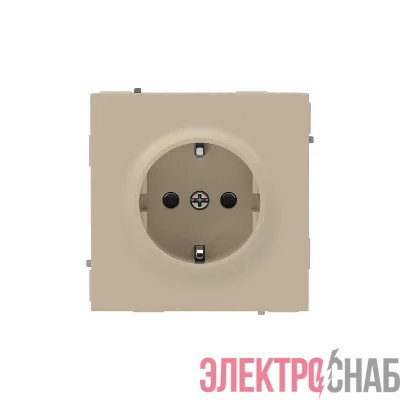 Розетка силовая KANT 2P+E защ. шторки ванильн. марципан DKC 7015003